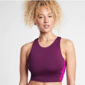 Athleta Colorblock Crop Racerback Bikini Top Size S D-DD NWT